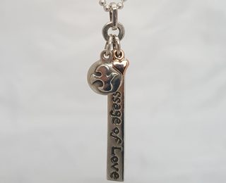 Message of love necklace by Nick Hubbard
