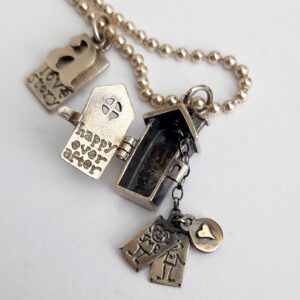 A Love Story Charm Necklace-happily ever after boy girl detail