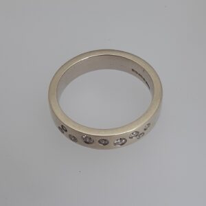 White Gold Diamond Scatter Ring