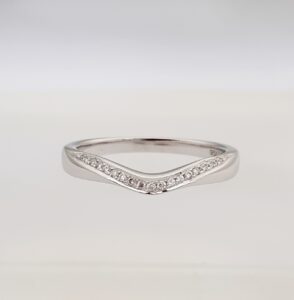 White Gold Diamond Wave Ring