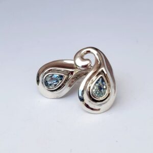 Hagit Gorali Swirl Topaz Earrings