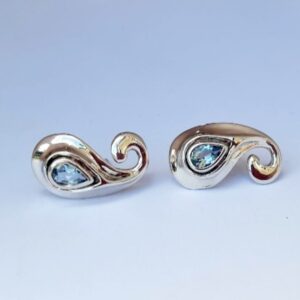 Hagit Gorali Swirl Topaz Earrings