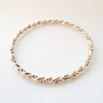Silver Bobble Twist Bangle