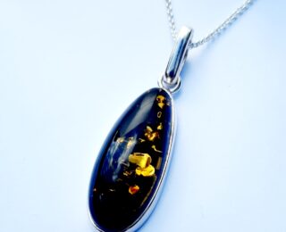 Amber Silver Pendant